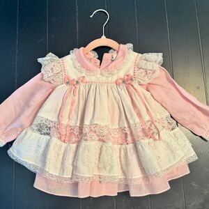 Pink and White Lace Baby Dress